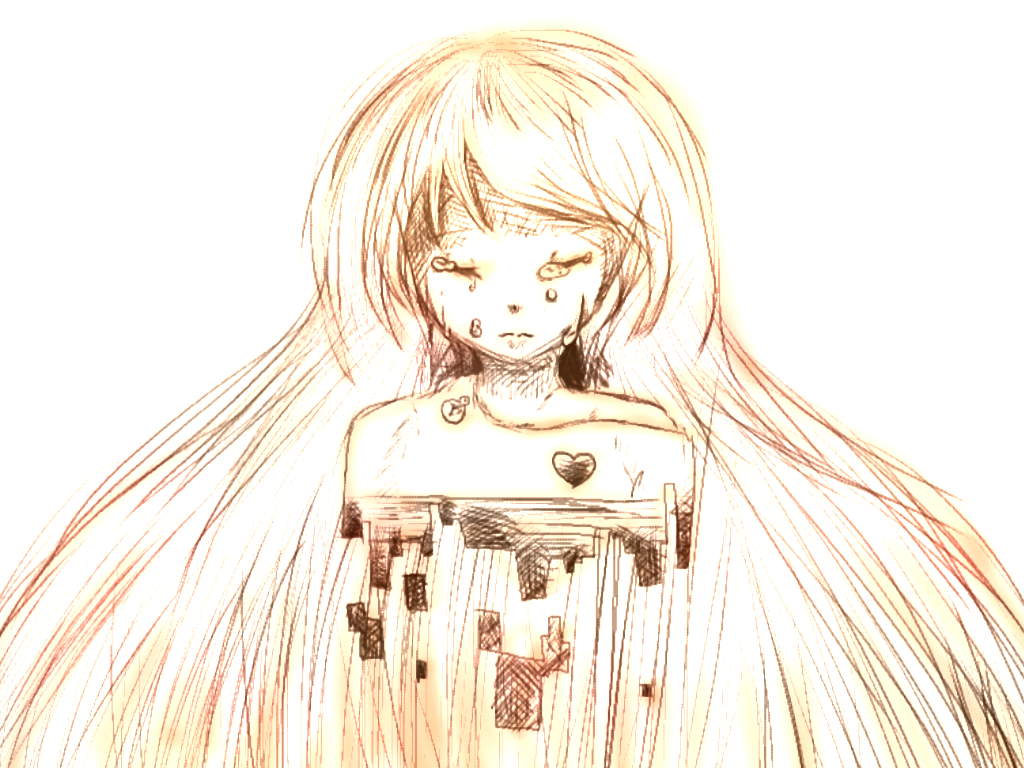 泣き崩れる Ibispaint