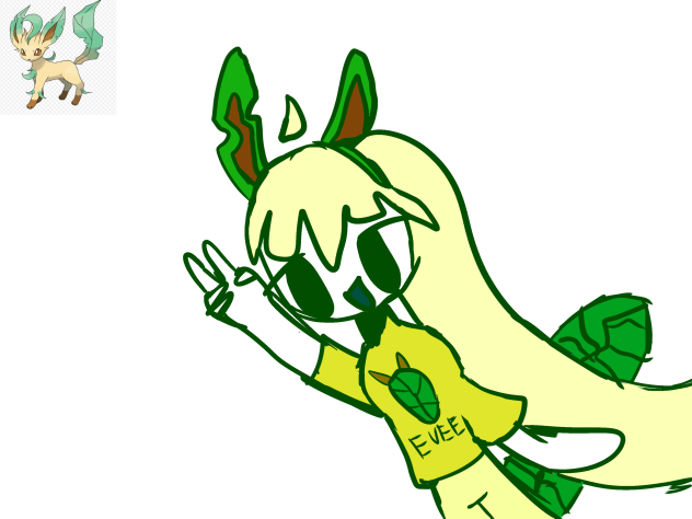 leafeon as a human