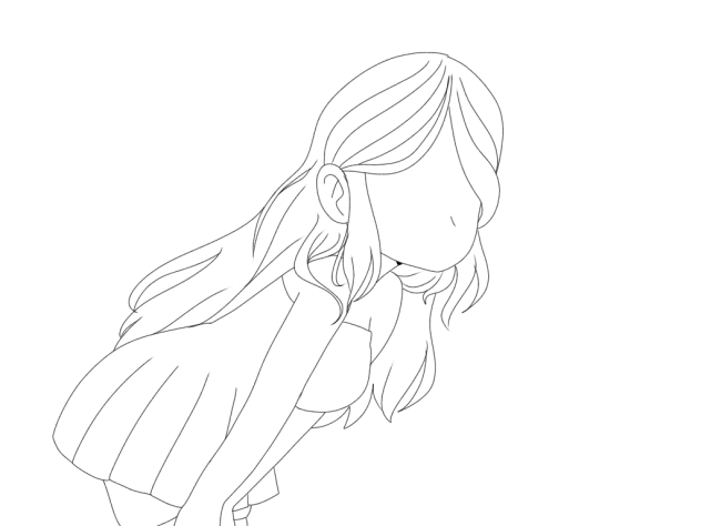 Random girl leaning over