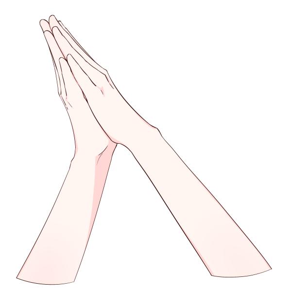 手　おやすみポーズ