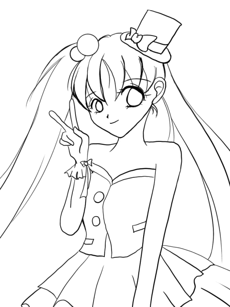 オリジナルイラスト　塗り絵