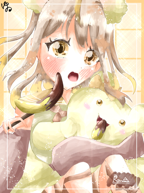 ゆのちゃんの塗り絵大会🍌🍫