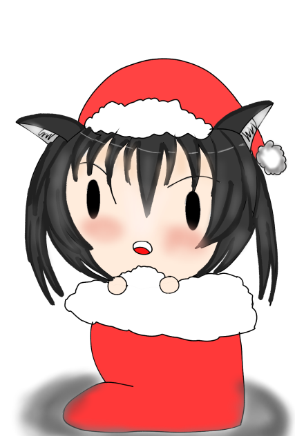 Cutie girl in a Christmas shoe