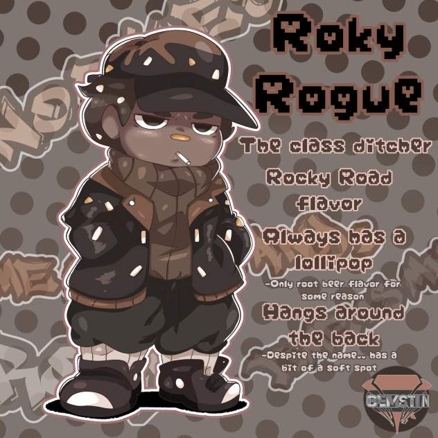 ROKY ROGUE-🪨🍫-ROCKY ROAD-MINTY HUE