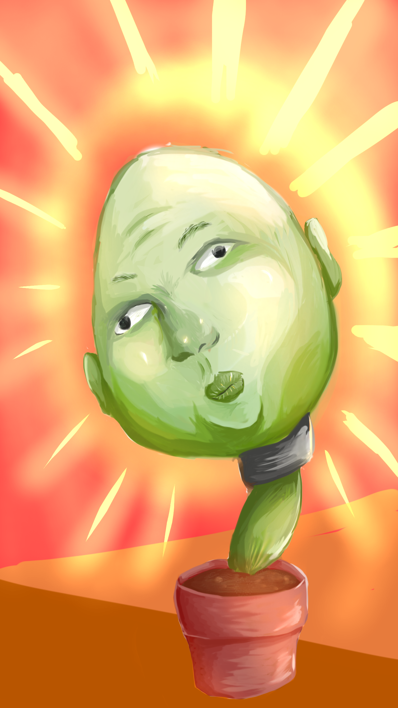 厚塗り練習がてら観葉植物 Ibispaint