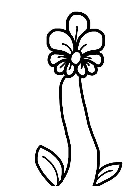 Just a simple flower coloring page.
