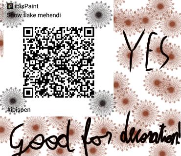 Snowflake mehendi brushie