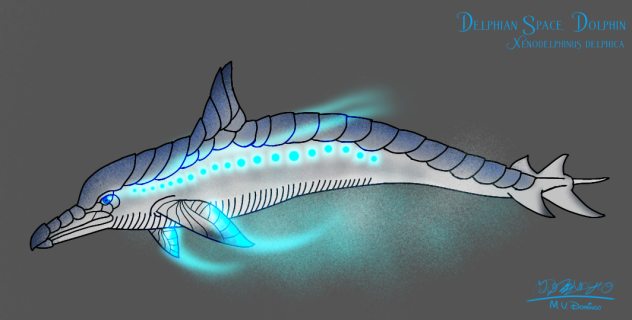 Delphian Space Dolphin glows