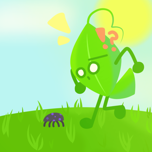 Leafy and a Bug