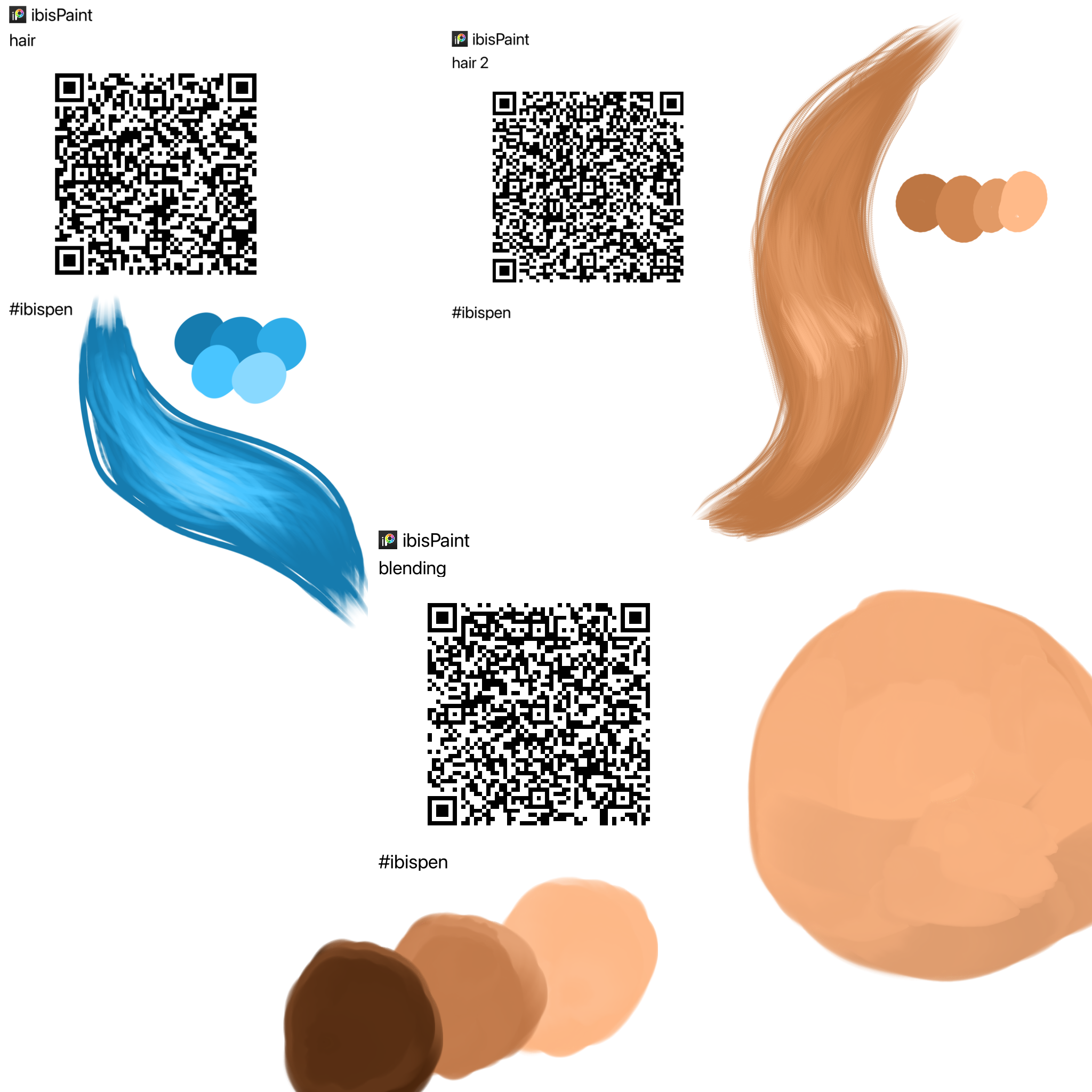 blending and hair brushes - ibisPaint
