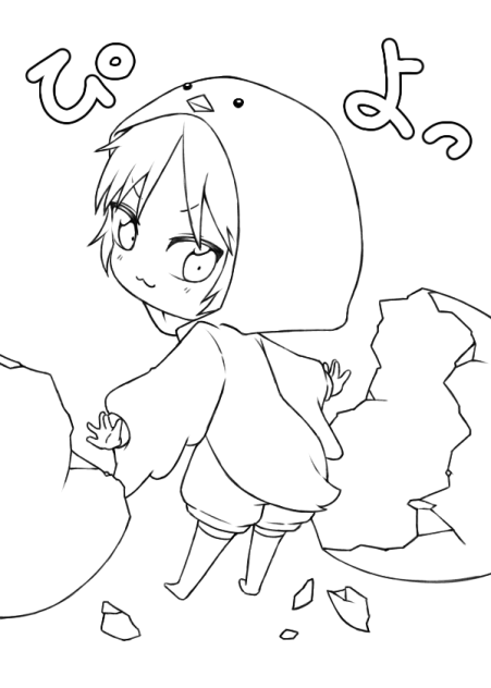 うちのこフリー線画4