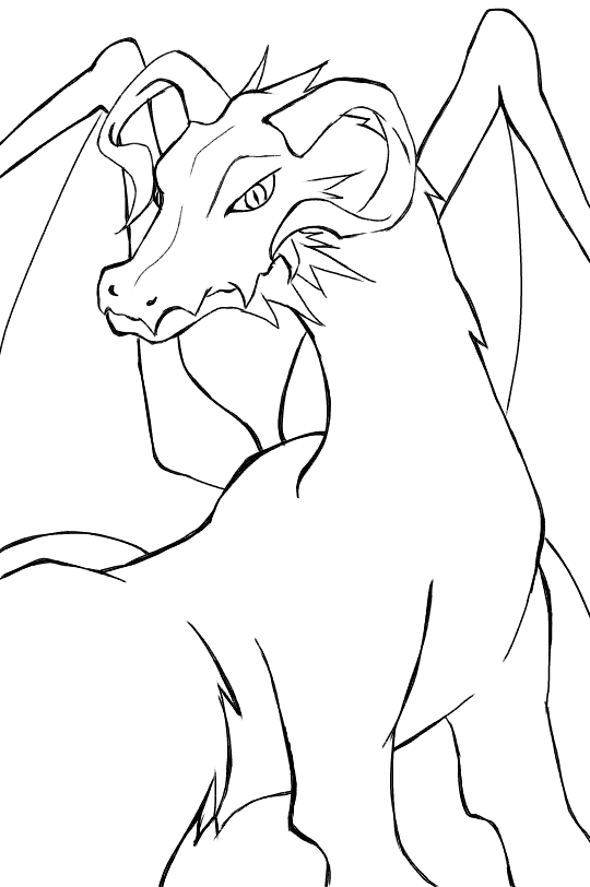 ドラゴン 線画 - ibisPaint