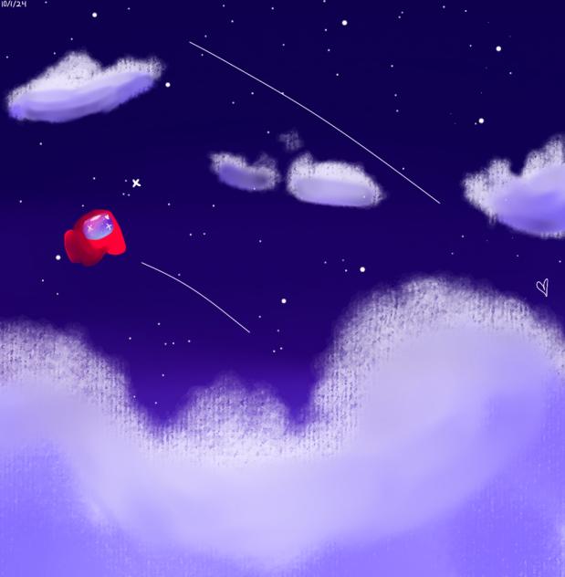Bean in the clouds - ibisPaint