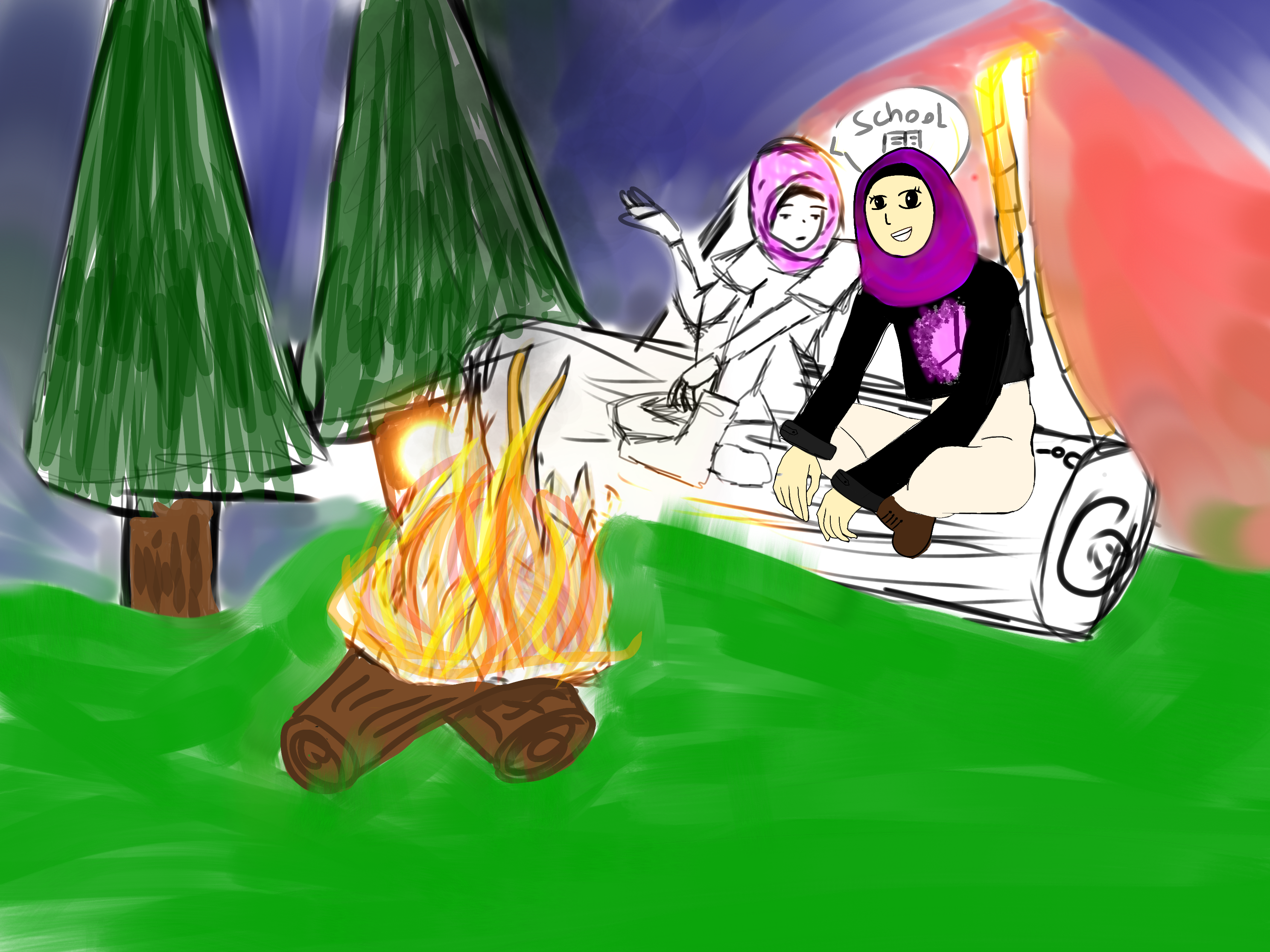 collab with lemondrop (camping) - ibisPaint