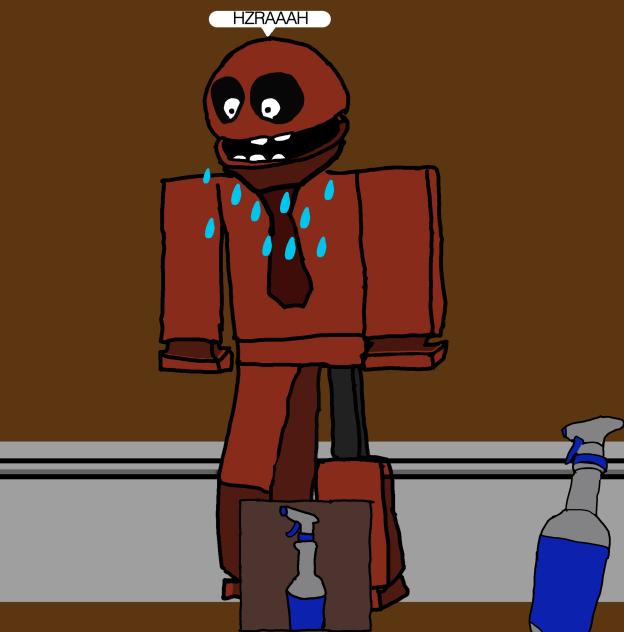 Reddy getting sprayed by water