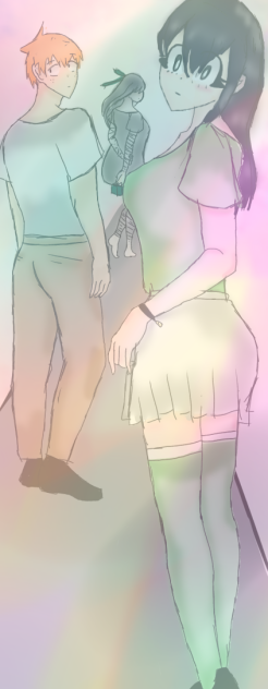 I tried to draw…(￣^￣) 私は絵を描こうとしました...