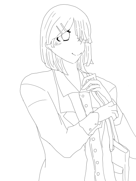 純粋な頃なんてあったっけな線画