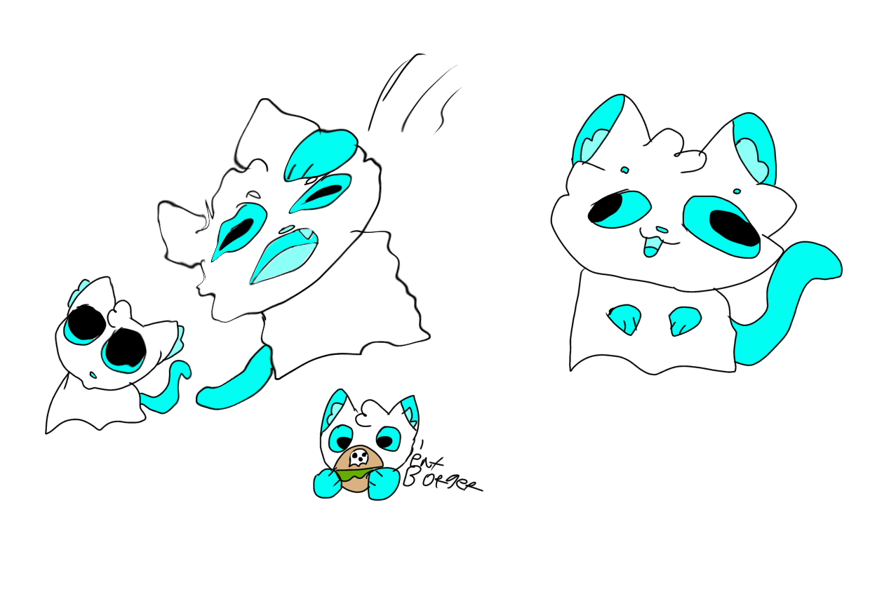 Ghost cat stuff - ibisPaint