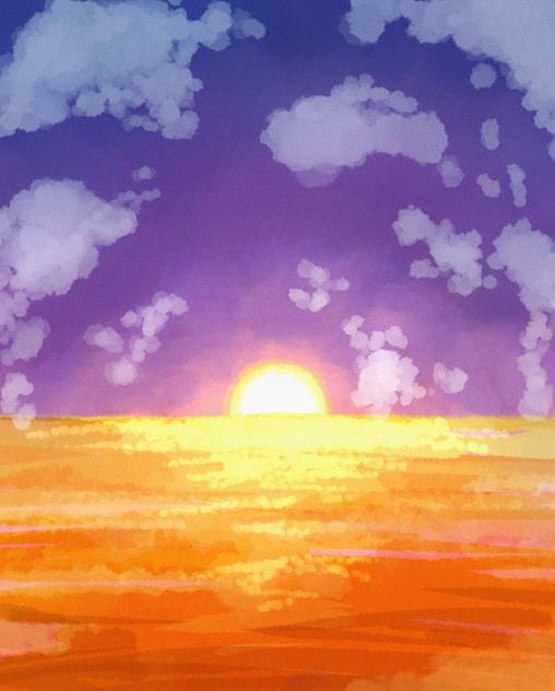 夕日