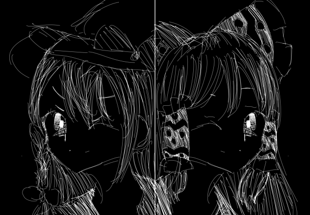 れいまりスクラッチアート！(色無し)