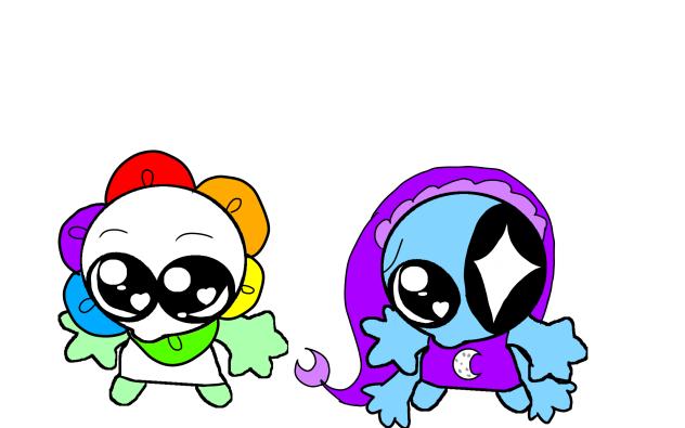 silly flower and silly moon