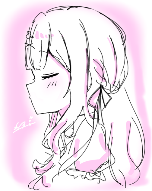 横顔落書き