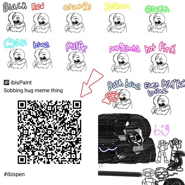 Sobbing Hug Meme Brush