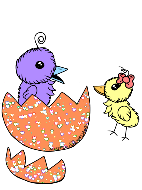 Purple And Yellow Easter Chicks - Speedp