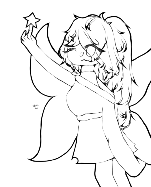 Fairies with Wands 🧚🏻‍♀ Lineart