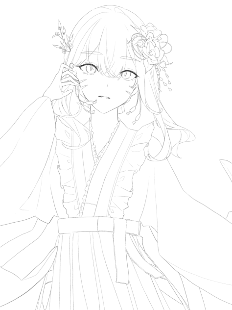 謹賀新年　線画