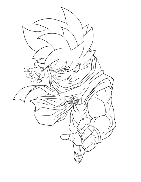 Goku coloring page
