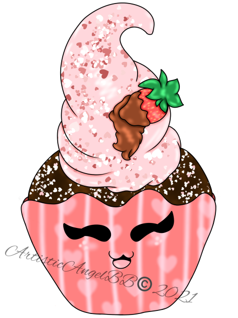Kawaii Valentine’s Day Cupcake