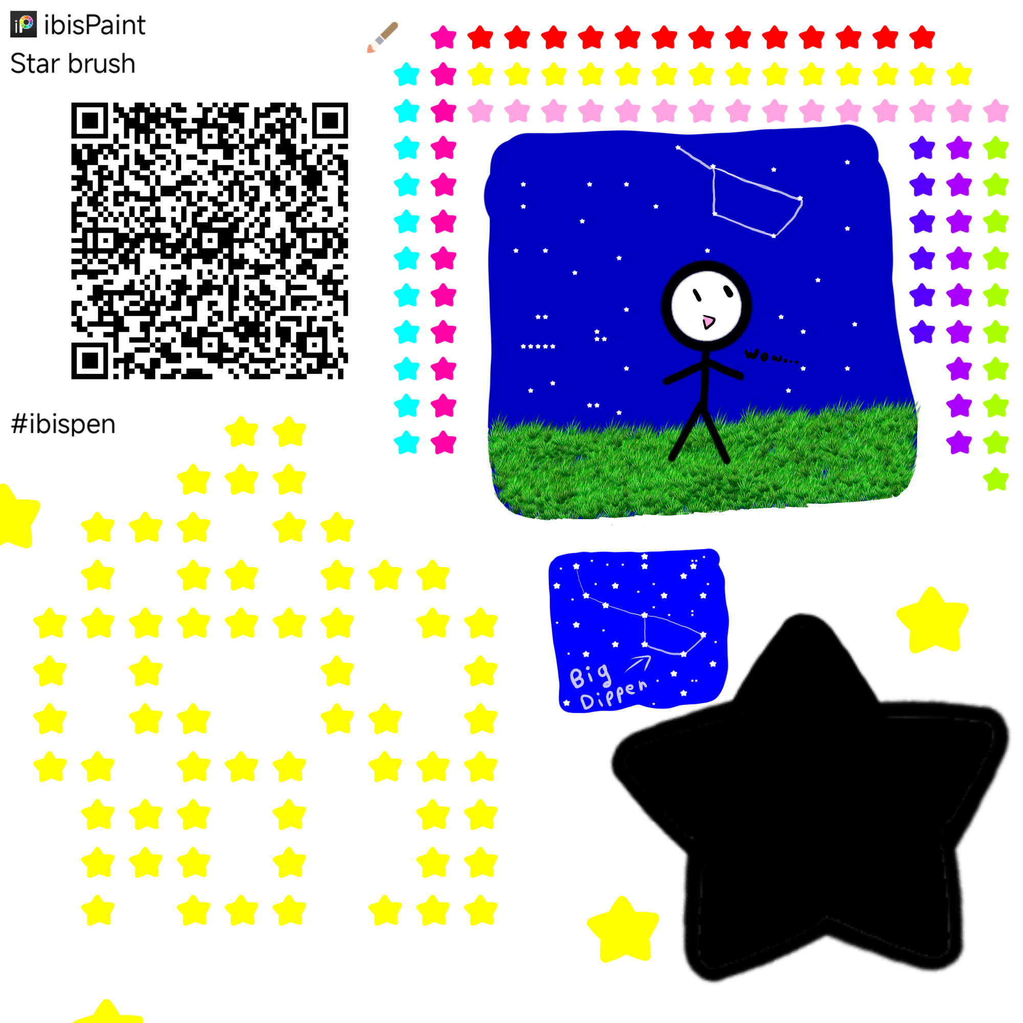 Star brush Qr code - ibisPaint
