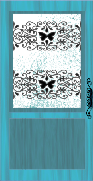 素材 ドア （青）