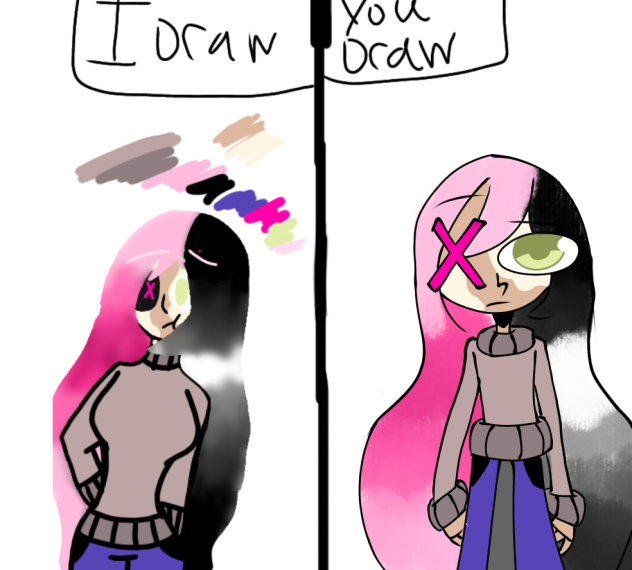 I draw you draw with peach