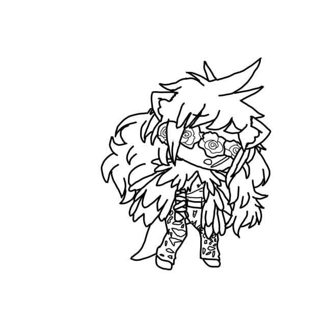 Outline of a character