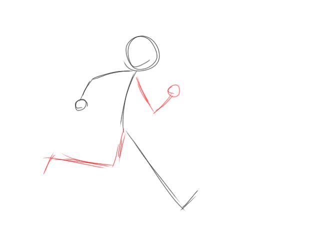 An attempt on running animation