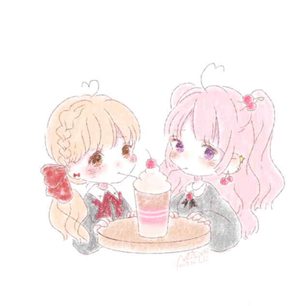 女の子×女の子【フリーアイコン④】
