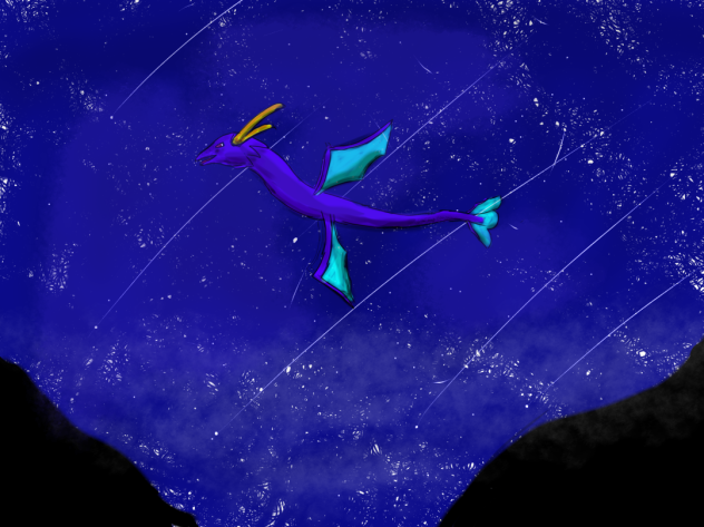 夜空のドラゴン