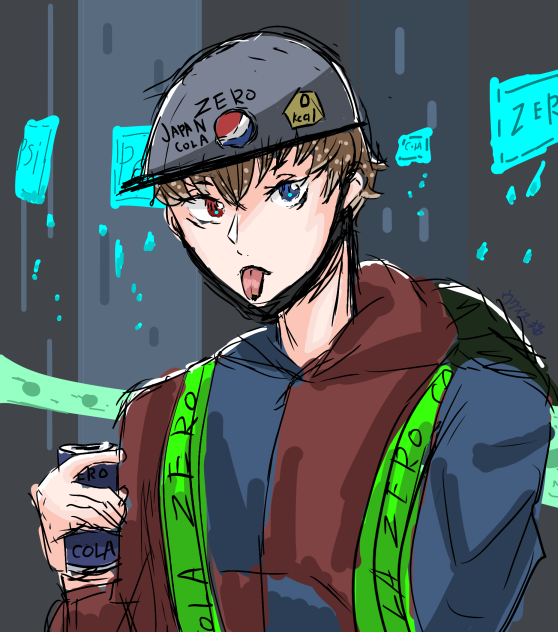 ペプシ擬人化　色ラフ