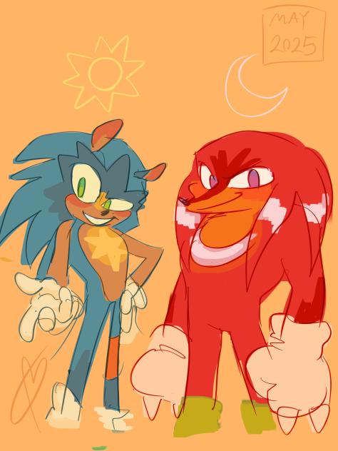 The sun and the moon