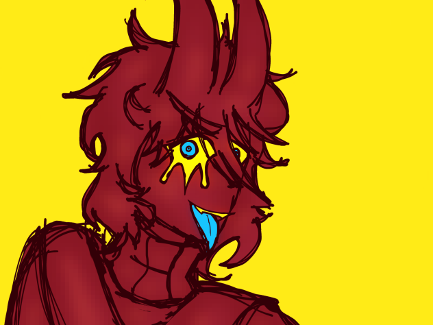 yellow, red, blue.