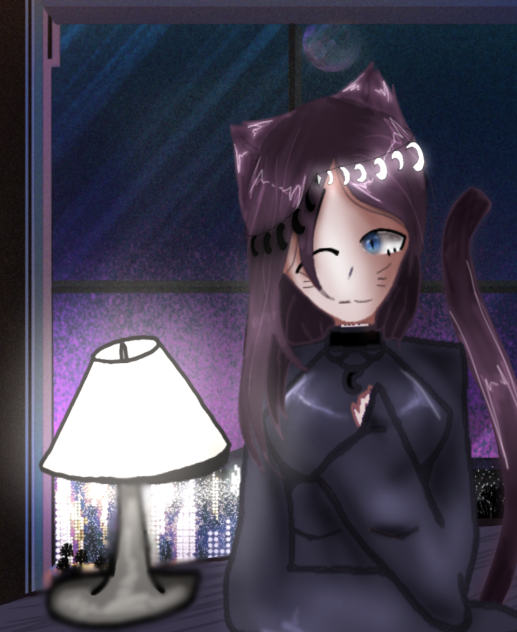 night by the window - ibisPaint