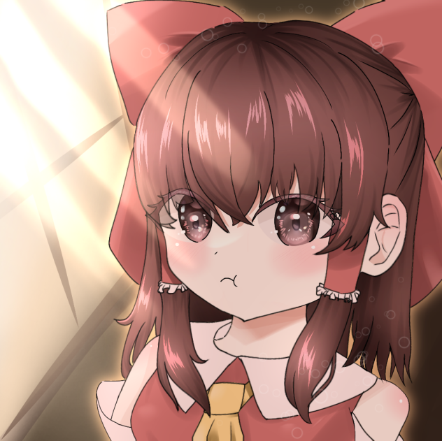 ムスッとしてる霊夢さん