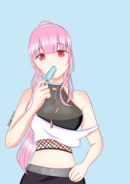 Calli eating ice cream