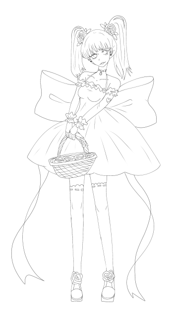 薔薇lineart