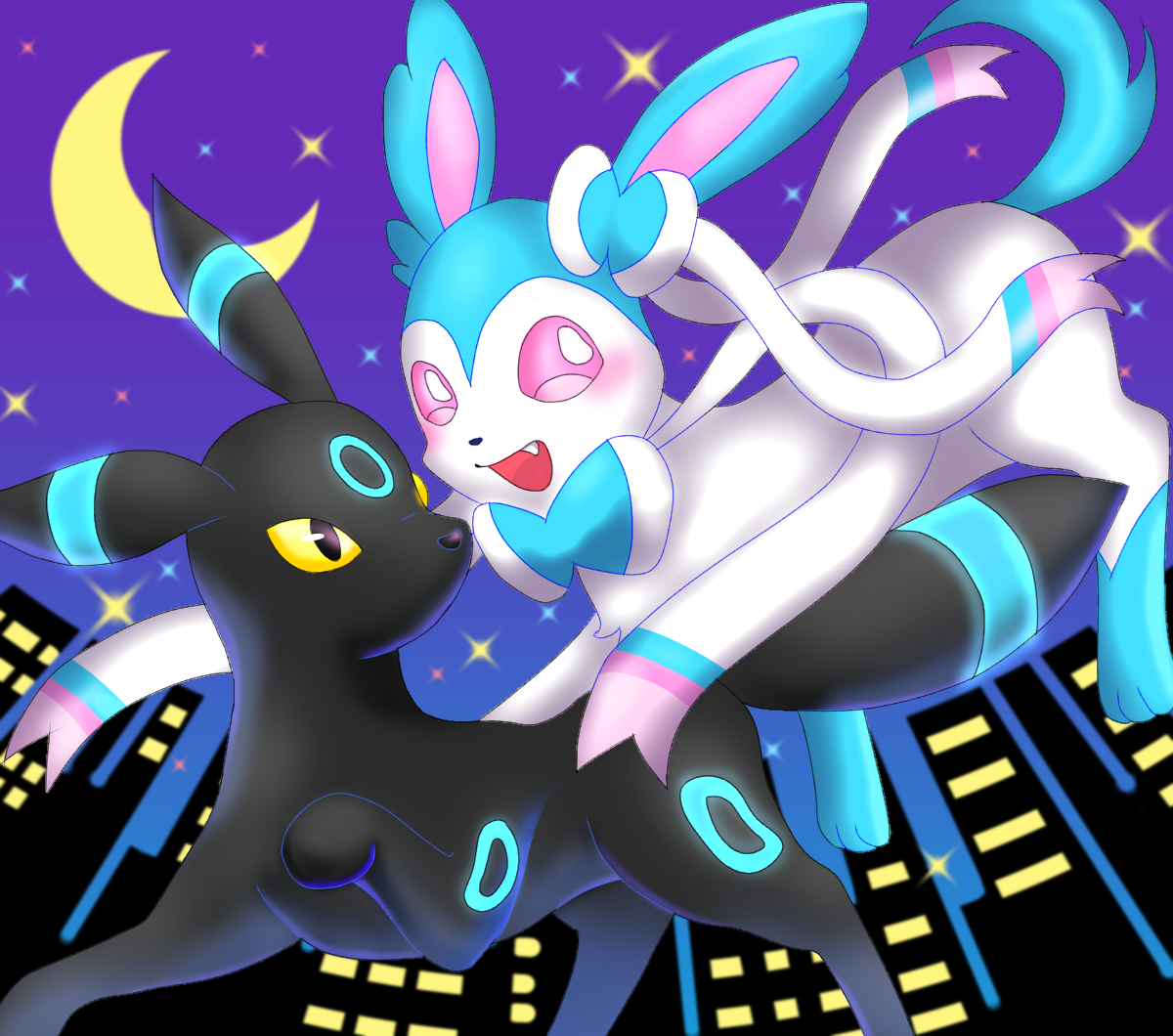 ブラッキー＆ニンフィア - ibisPaint
