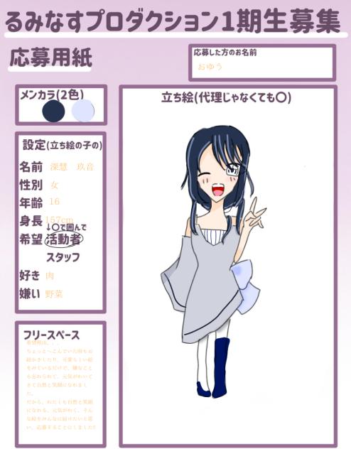 再投稿　るみプロ応募！！