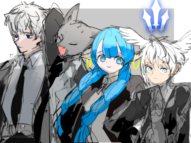 黒スーツ組アップ