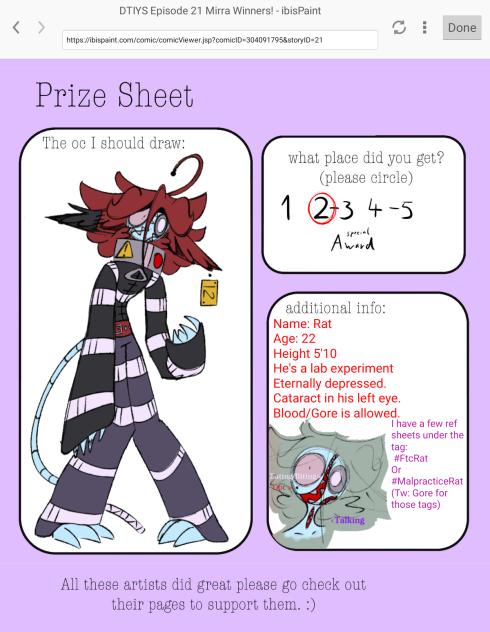 Mirra Dtys Prize sheet (⁠✯⁠ᴗ⁠✯⁠)